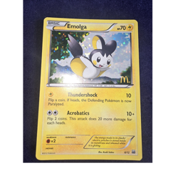 Pokemon Emolga 006/012 McDonald's Promo Holo 2012 Basic 70HP - Image 1