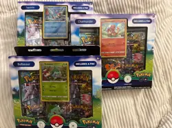 3 Pokemon Go - Squirtle &Bulbasaur&Charmander Pin Collection New/Sealed - Image 3