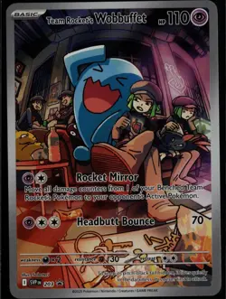Team Rocket's Wobbuffet 203 Holo Promo Scarlet & Violet Promo Pokemon Near Mint - Image 1