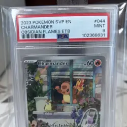 2023 Pokemon Svp En-sv Black Star ETB Promo 044 Charmander Obsidian Flames PSA 9 - Image 3