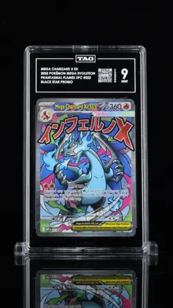 Pokemon TCG Phantasmal Flames Mega Charizard x EX UPC- Promo- TAG 9- Graded - Image 1