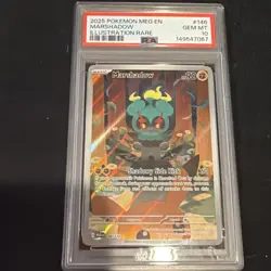 2025 Pokemon Mega Evolutions Marshadow Illustration Rare #146 PSA 10 GEM MINT - Image 1