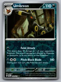 Umbreon 059/131 Holo Rare Prismatic Evolutions Pokemon Reverse Holo Near Mint - Image 1