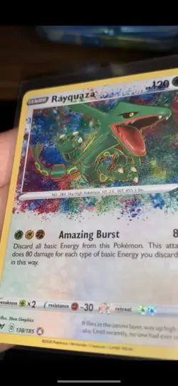 Rayquaza - 138/185 - Vivid Voltage - Amazing Rare - Mint Condition - Image 3