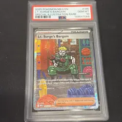Lt Surges Bargain Graded PSA 10 Special illustration rare mega pokemon TCG - Image 1