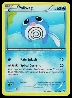 Pokemon Card Furious Fists Poliwag 15/111 Common - Image 1
