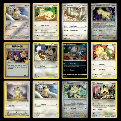 12x Meowth Lot Persian Here Comes Team Rocket! Alolan Meowth 101 Pokemon Cards - Image 1
