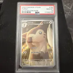 2025 POKEMON JPN SV9-BATTLE PARTNERS ART RARE #110 FURRET PSA 10 - Image 1