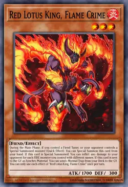 Red Lotus King, Flame Crime MZMU-EN077 1st ED Yu-Gi-Oh! ULTRA RARE - Image 1