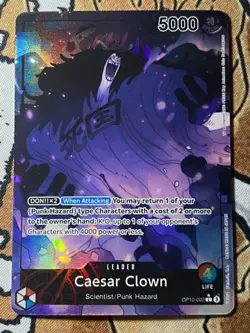 One Piece Card Game Caesar Clown OP10-002 Parallel leader card - Image 1