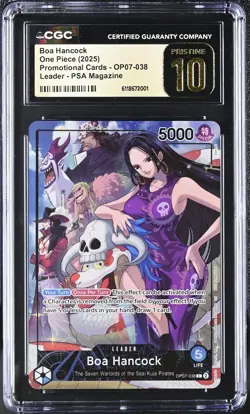 CGC PRISTINE 10 Boa Hancock Foil One Piece PSA Promo OP07-038 Pop 63 none higher - Image 1