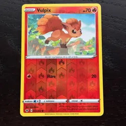 Vulpix 022/202 Pokemon Sword & Shield Base Set Reverse Holo Common Card NM - Image 1
