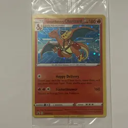 Pokemon TCG Special Delivery Charizard Promo Card SWSH075 Holo Sealed - Image 1