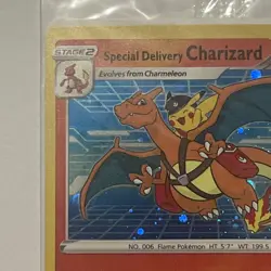 Pokemon TCG Special Delivery Charizard Promo Card SWSH075 Holo Sealed - Image 2