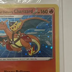 Pokemon TCG Special Delivery Charizard Promo Card SWSH075 Holo Sealed - Image 3