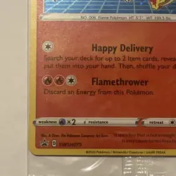 Pokemon TCG Special Delivery Charizard Promo Card SWSH075 Holo Sealed - Image 5