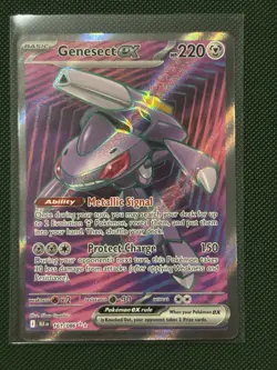 Pokemon TCG: Genesect ex 161/086 Full Art Secret Rare Black Bolt Holo Foil NM - Image 1