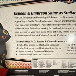 2 Sealed Pokemon Prismatic Evolutions Espeon Umbreon Premium Figure Boxes - Image 5