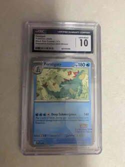 Pokemon Feraligatr #213 Promo CGC 10 Illustration Contest 2024 Winner - Image 1