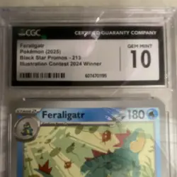 Pokemon Feraligatr #213 Promo CGC 10 Illustration Contest 2024 Winner - Image 3