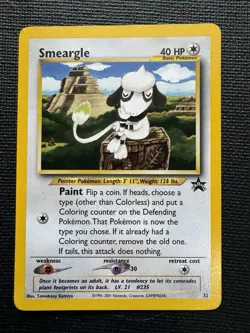 Pokemon Smeargle Promo 32 WOTC Black Star Promo 2001 NM - Image 1