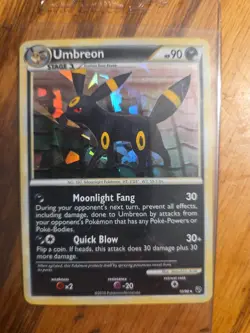 Pokemon TCG Umbreon 10/90 Cracked Ice Holo Rare Undaunted - Image 1