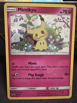 Pokemon Sun & Moon Mimikyu SM163 Holo Black Star Promo - Near Mint - Image 1