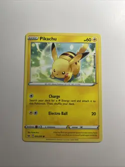 Pikachu Common SWSH01: Sword & Shield Base Set 065/202 Pokemon TCG NM - Image 1