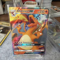 Pokemon TCG Charizard GX Hidden Fates 9/68 Holo Ultra Rare - NM - Image 1