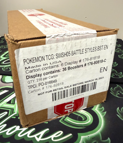 2021 Pokemon SWSH05 Battle Styles Booster Box Case - Factory Sealed - Image 1