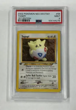 2002 Pokemon Neo Destiny Togepi 1st Edition PSA 9 #56 - Image 1