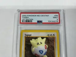 2002 Pokemon Neo Destiny Togepi 1st Edition PSA 9 #56 - Image 4
