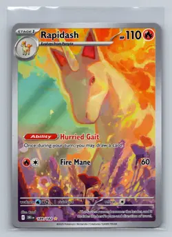 Rapidash - 189/182 Pokemon TCG Illustration Rare SV10: Destined Rivals Near Mint - Image 1