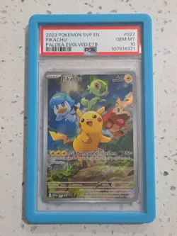 2023 POKEMON SVP PALDEA EVOLVED ETB PROMO #027 PIKACHU PSA 10 - Image 1