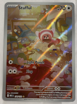 Pokemon TCG Stufful 154/132 Mega Evolution Illustration Secret Rare Full Art NM - Image 1