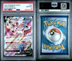 2021 Pokemon SWSH Evolving Skies #184 FA Sylveon V PSA 10 GEM MINT - Image 3