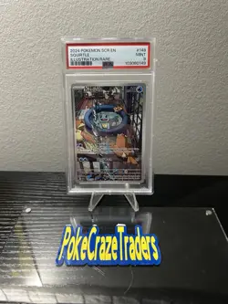 PSA 9 MINT Squirtle Stellar Crown Illustration Rare 2024 Pokemon 148/142 - Image 1