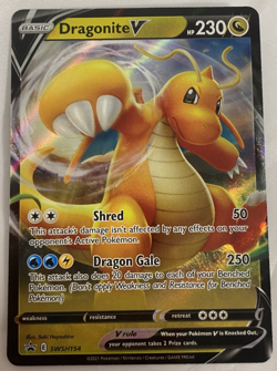 Pokemon TCG Dragonite V SWSH154 Promo Full Art Holo 2021 NM Free Shipping - Image 1