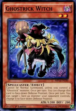 Yugioh Ghostrick Witch MP14-EN140 - Common - 1st Edition LP - Image 1