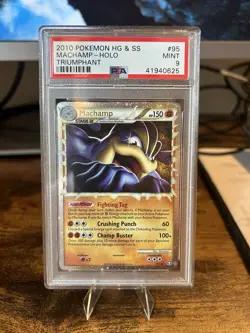 Pokemon TCG Machamp Prime Triumphant Holo Card 95/102 PSA 9 MINT English - Image 1