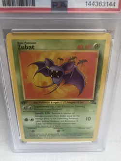 PSA 8 WOTC 1999 1st Edition Fossil Zubat 57/62 Common Card NM-MT - Image 2