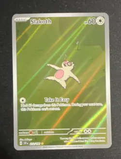 Pokemon Slakoth 212/191 Sv08: Surging Sparks Illustration Rare Holo Card 60 HP - Image 1