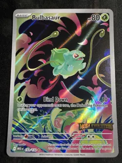 Pokemon TCG Bulbasaur Mega Evolution Stamped Holo Card 133/132 Nm - Image 1