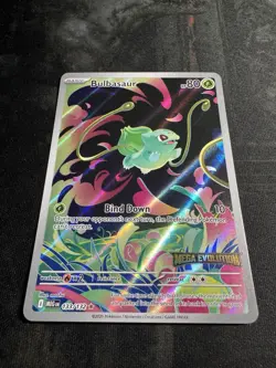 Pokemon TCG Bulbasaur Mega Evolution Stamped Holo Card 133/132 Nm - Image 2