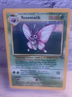 Venomoth Holo Rare Jungle 13/64 Pokemon Card - WOTC 1999 - Image 1