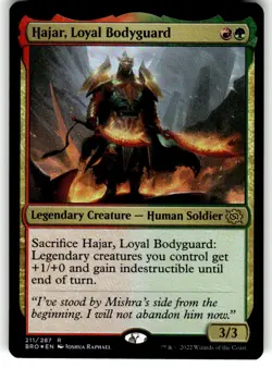 The Brothers' War Magic: The Gathering Hajar, Loyal Bodyguard FOIL MTG - Image 1