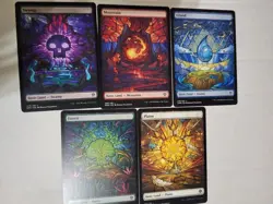 MTG DOMINARIA UNITED STAINED GLASS LAND ALL 5 SET ART EX-MINT FREE SHIP! - Image 1