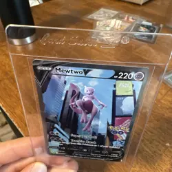 Pokemon TCG Mewtwo v Alt Art Full Art Holo Ultra Rare Card 072/078 Pokemon Go - Image 4