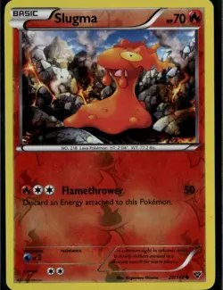 Slugma Common XY Base Set 20/146 Fire Reverse Holo Pokemon Card - Image 1