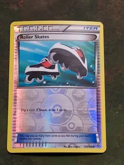 Roller Skates 125/146 XY Base Set Pokemon Reverse Holo Foil Rare Nice! - Image 1